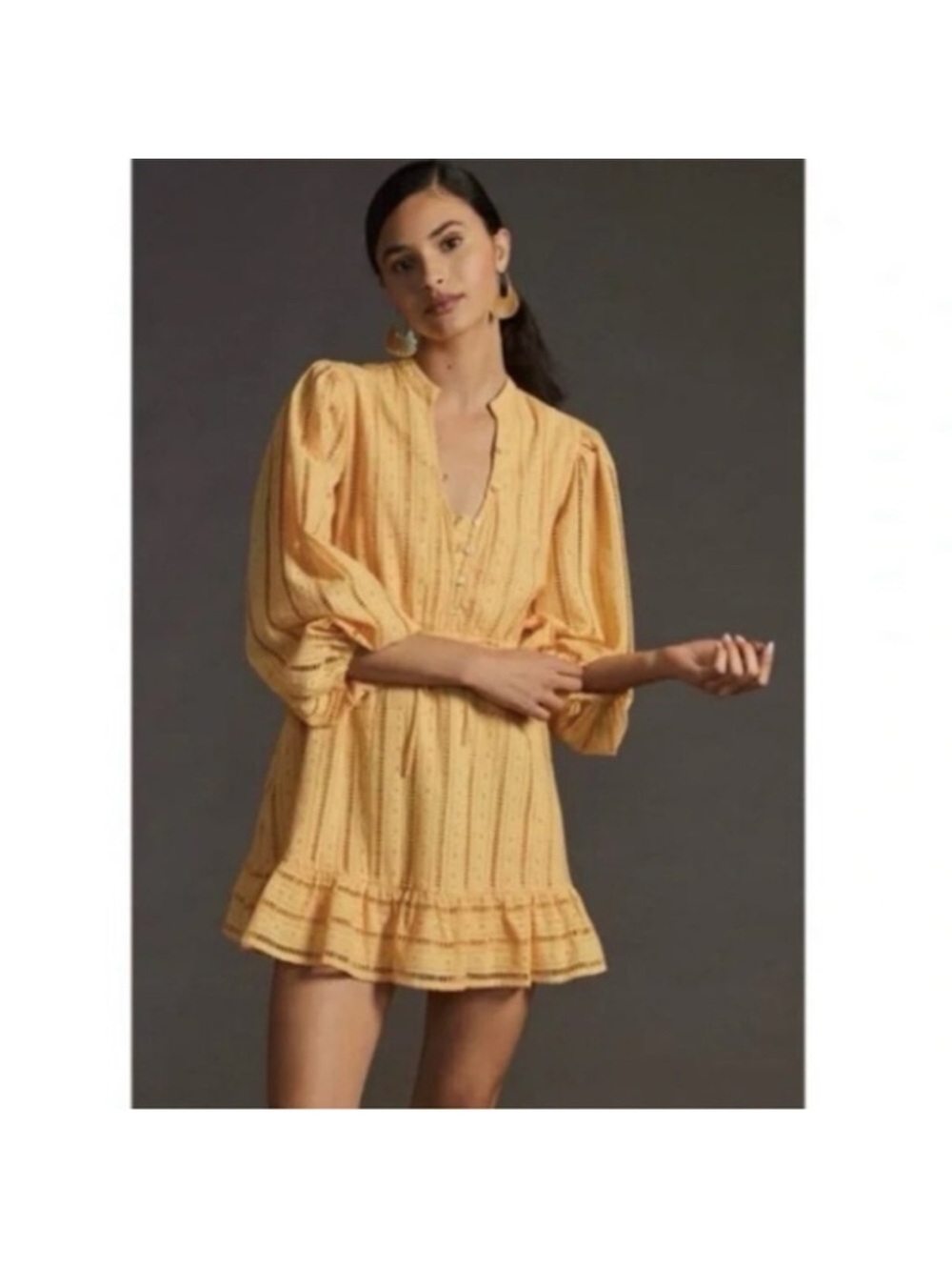 NWT! Anthropologie Forever That Girl eyelet mini dress M peach